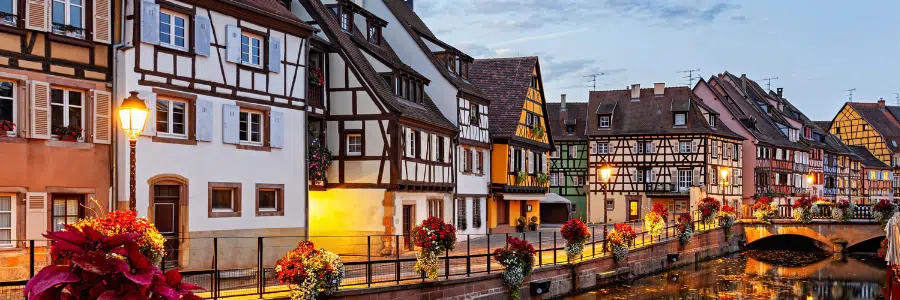 Traditional houses in the historic center of Colmar, Alsace