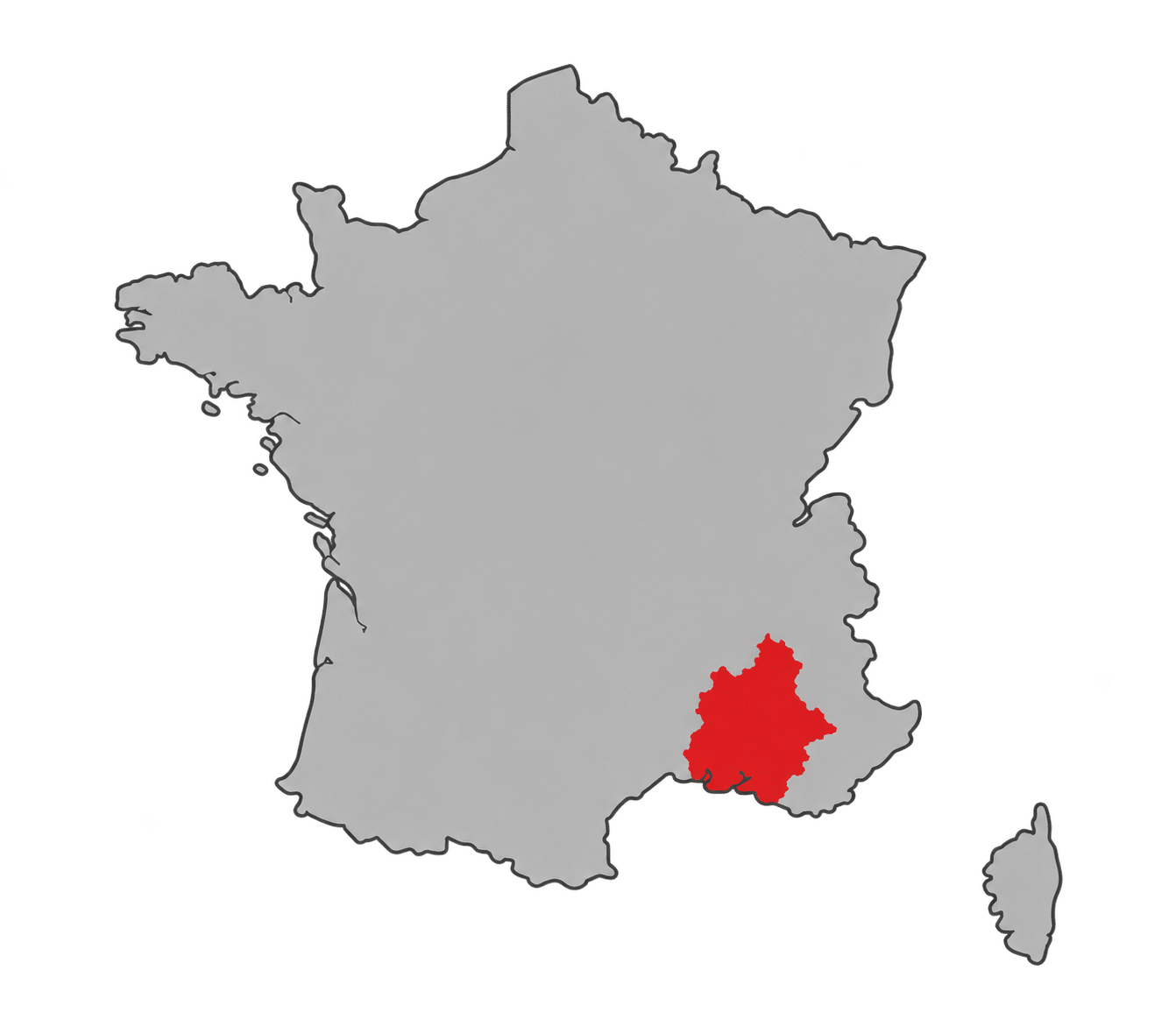 Map of France highlighting Provence